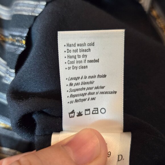 Paige Kaylynn Striped V-Neck Drawstring Waist Ruffle Dress M NWT - Picture 9 of 10